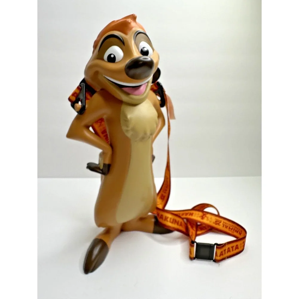 Disney‎ Parks Timon The Lion King Souvenir Drink Cup Straw Lanyard Hakuna Matata